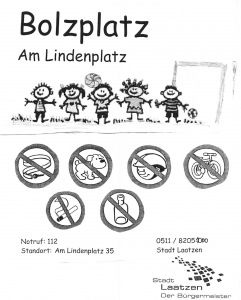 1. Entwurf - Spielplatzschilder
