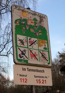 Spielplatzschild Dormagen