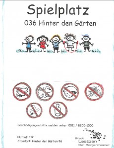 Spielplatzschild-Entwurf 2